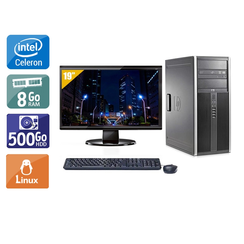 HP Compaq dc7800 Tower Celeron Dual Core + Écran - 19'' 8Go RAM 500Go HDD Linux  Bon étatOccasion certifiée reconditionnée Bon état -  reconditionné disponible sur Kiatoo
