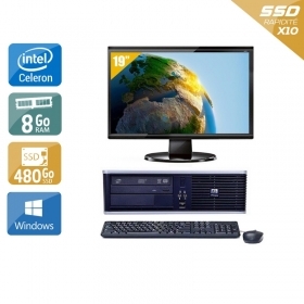HP Compaq dc7800 SFF Celeron Dual Core avec Écran 19 pouces 8Go RAM 480Go SSD Windows 10