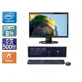 HP Compaq dc7800 SFF Celeron Dual Core avec Écran 19 pouces 8Go RAM 500Go HDD Linux