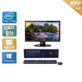 HP Compaq dc7800 SFF Core 2 Duo avec Écran 19 pouces 8Go RAM 480Go SSD Windows 10