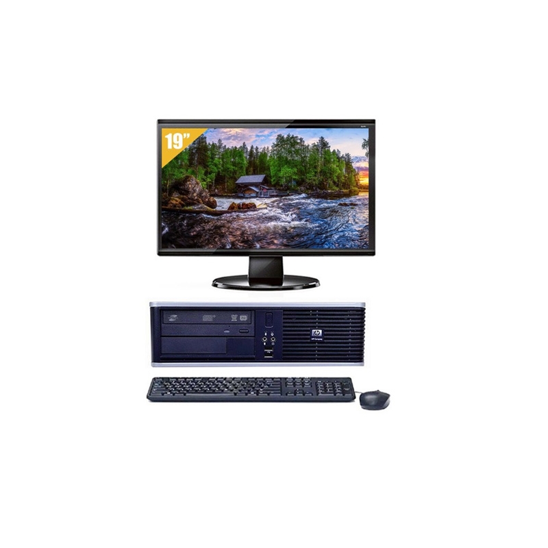 HP Compaq dc7800 SFF Core 2 Duo avec Écran 19 pouces 8Go RAM 240Go SSD Linux