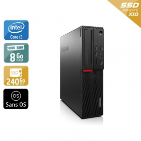 Lenovo ThinkCentre M700 SFF i3 Gen 6 8Go RAM 240Go SSD Sans OS