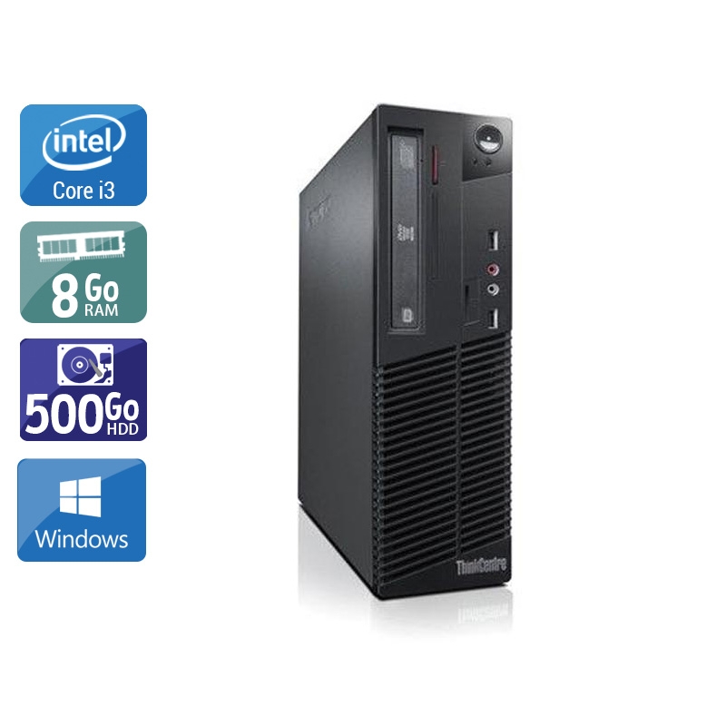 Lenovo ThinkCentre M71 SFF i3 8Go RAM 500Go HDD Windows 10