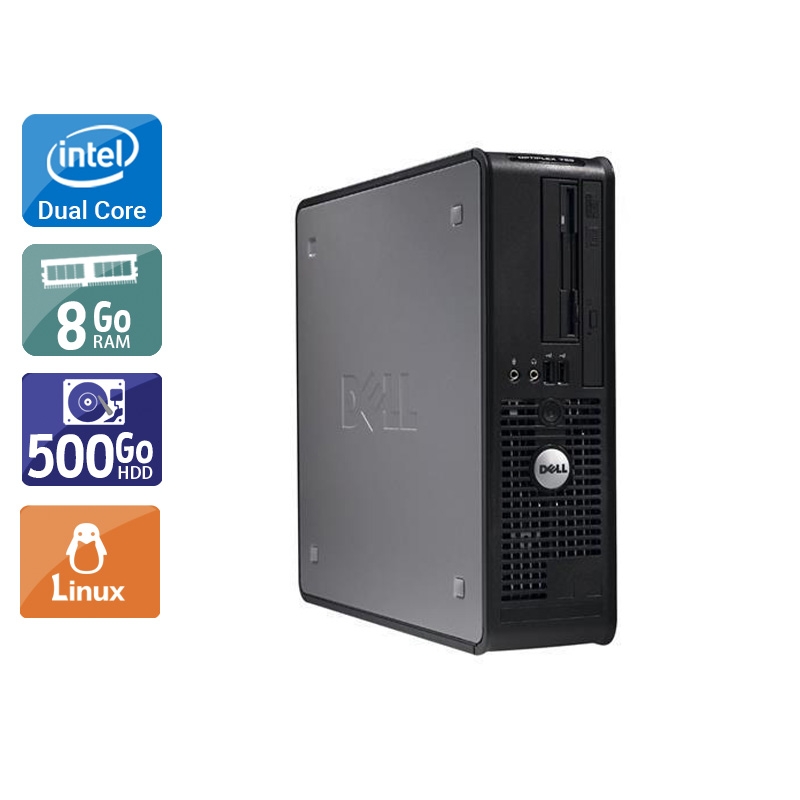 Dell Optiplex 760 SFF Dual Core 8Go RAM 500Go HDD Linux