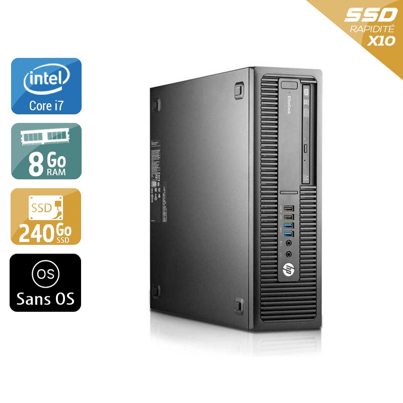 HP EliteDesk 800 G2 SFF i7 Gen 6 8Go RAM 240Go SSD Sans OS