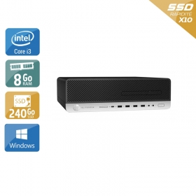 HP EliteDesk 800 G3 SFF i3 Gen 7 8Go RAM 240Go SSD Windows 10