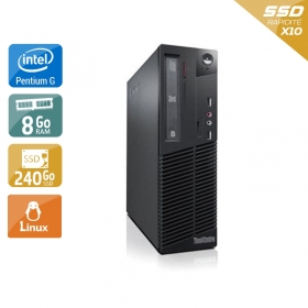 Lenovo ThinkCentre M71 SFF Pentium G Dual Core 8Go RAM 240Go SSD Linux