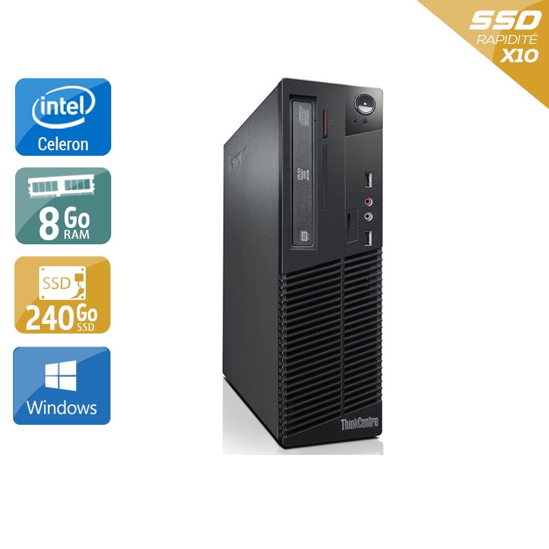 Lenovo ThinkCentre M73 SFF Celeron Dual Core 8Go RAM 240Go SSD Windows 10