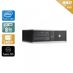 HP Compaq dc7900 SFF Core 2 Duo 8Go RAM 240Go SSD Sans OS