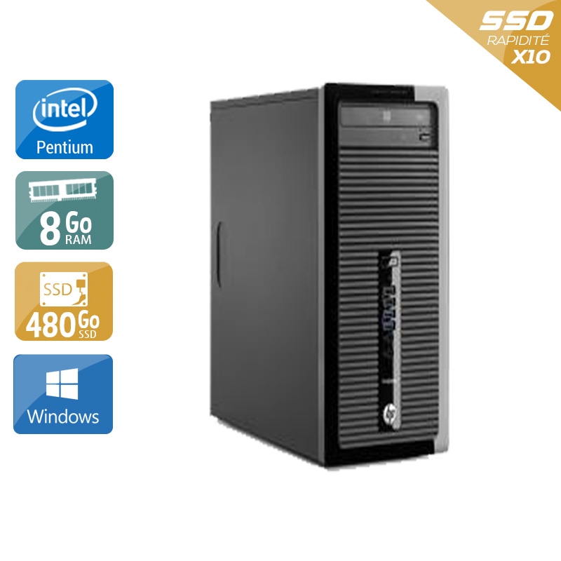 HP ProDesk 400 G1 Tower Pentium G Dual Core - 8Go RAM 480Go SSD Windows 10  Bon étatOccasion certifiée reconditionnée Bon état -  reconditionné disponible sur Kiatoo