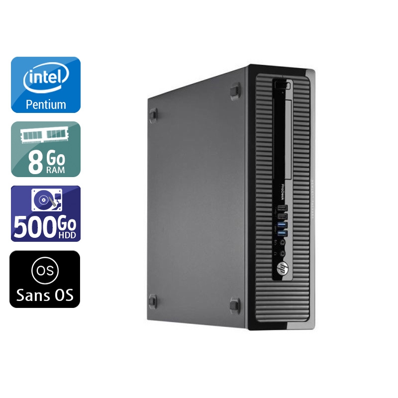 Acheter HP ProDesk 400 G1 SFF Pentium G Dual Core - 8Go RAM 500Go HDD Sans OS État correctOccasion certifiée reconditionnée Bon état - 165,83 € HP ProDesk 400 G1 SFF Pentium G Dual Core - 8Go RAM 500Go HDD Sans OS État correctOccasion certifiée reconditionnée Bon état - reconditionné disponible sur Kiatoo