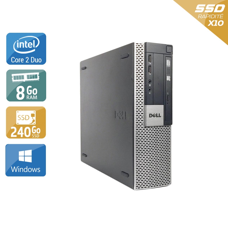 Dell Optiplex 960 SFF Core 2 Duo 8Go RAM 240Go SSD Windows 10