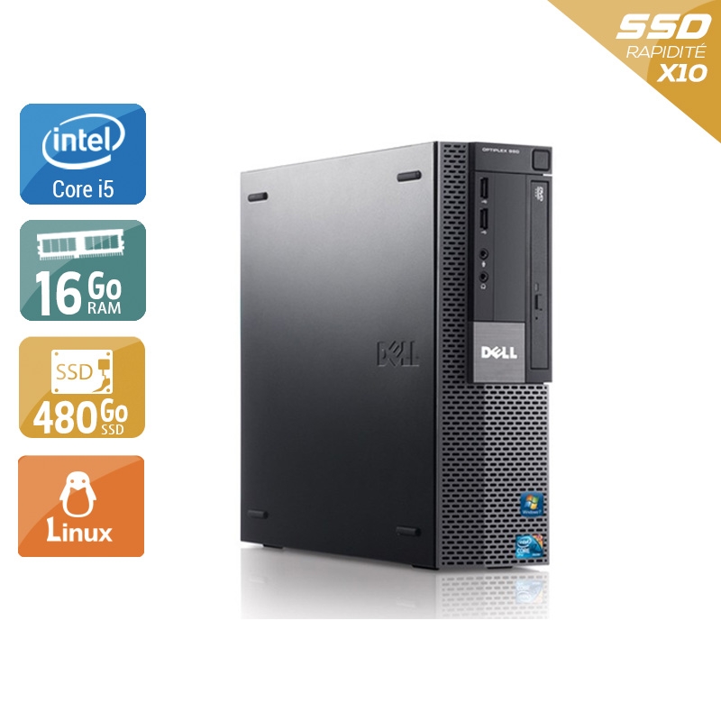 Dell Optiplex 980 Desktop i5 16Go RAM 480Go SSD Linux