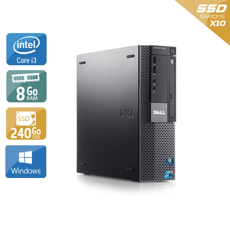 Dell Optiplex 980 SFF i3 8Go RAM 240Go SSD Windows 10