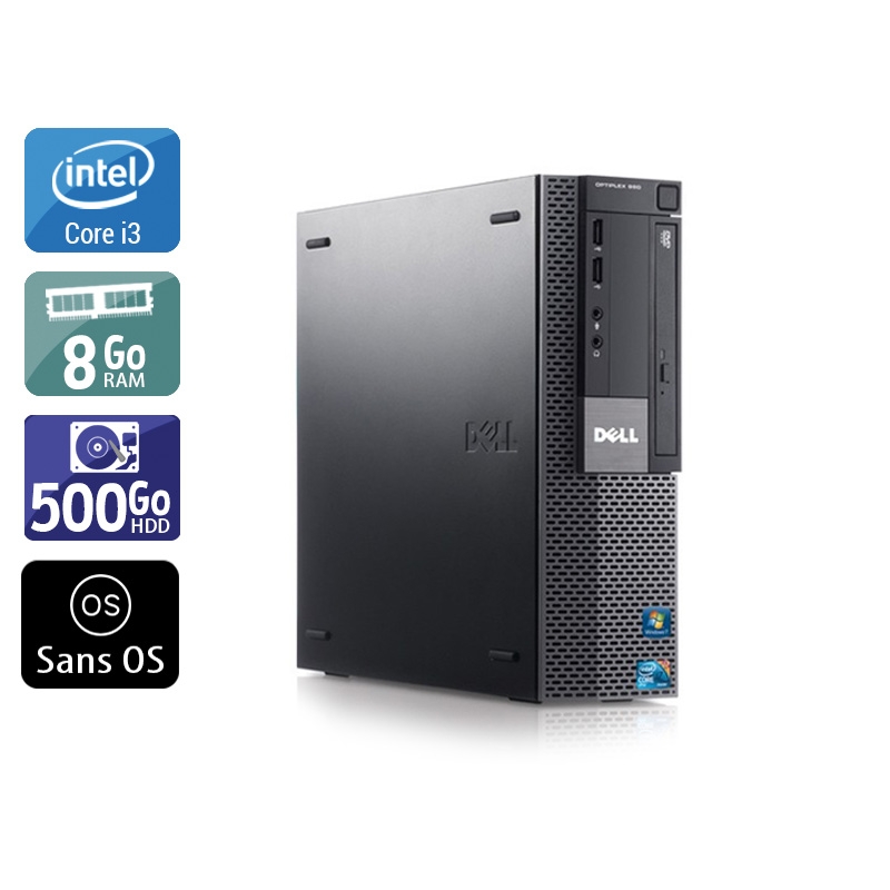 Dell Optiplex 980 SFF i3 8Go RAM 500Go HDD Sans OS