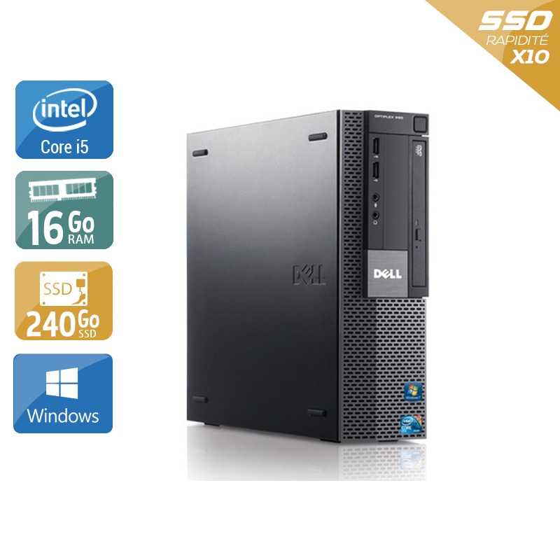 Dell Optiplex 980 SFF i5 - 16Go RAM 240Go SSD Windows 10  Très bon étatOccasion certifiée reconditionnée Bon état -  reconditionné disponible sur Kiatoo