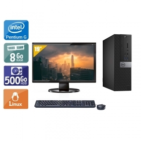 Dell Optiplex 7040 SFF Pentium G Dual Core Gen 6 avec Écran 19 pouces 8Go RAM 500Go HDD Linux