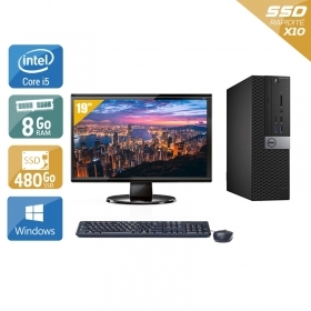 Dell Optiplex 7050 SFF i5 Gen 6 avec Écran 19 pouces 8Go RAM 480Go SSD Windows 10