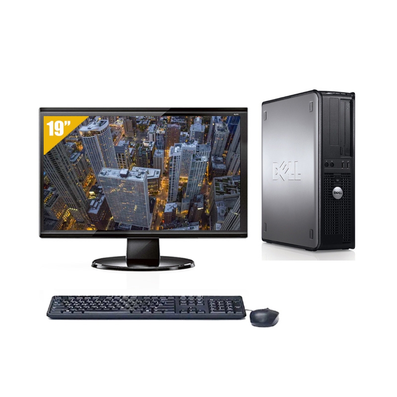 Dell Optiplex 760 Desktop Core 2 Duo avec Écran 19 pouces 8Go RAM 240Go SSD Windows 10