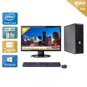 Dell Optiplex 760 SFF Dual Core avec Écran 19 pouces 8Go RAM 240Go SSD Windows 10