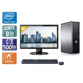 Dell Optiplex 780 Desktop Dual Core avec Écran 19 pouces 8Go RAM 500Go HDD Linux