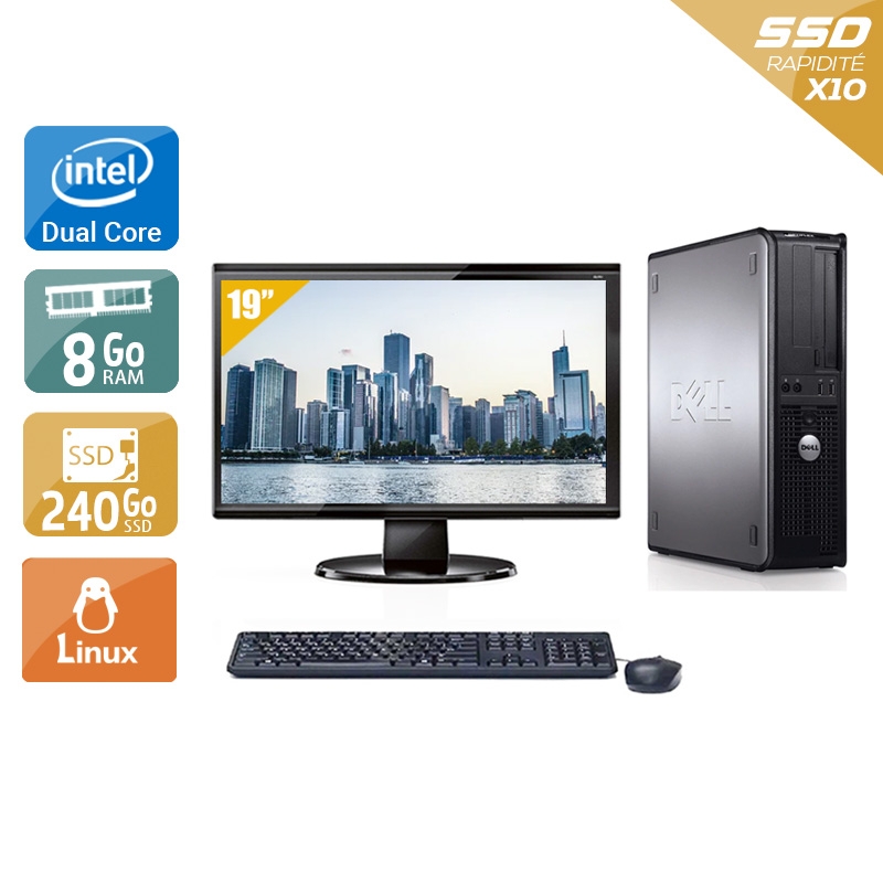 Acheter Dell Optiplex 780 Desktop Dual Core + Écran - 19'' 8Go RAM 240Go SSD Linux Très bon étatOccasion certifiée reconditionnée Bon état - 265,84 € Dell Optiplex 780 Desktop Dual Core + Écran - 19'' 8Go RAM 240Go SSD Linux Très bon étatOccasion certifiée reconditionnée Bon état - reconditionné disponible sur Kiatoo