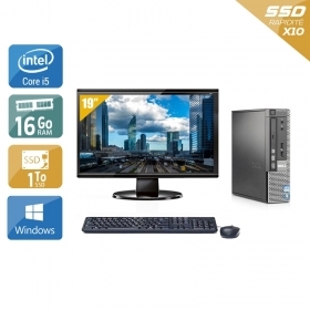 Dell Optiplex 790 USDT i5 avec Écran 19 pouces 16Go RAM 1To SSD Windows 10