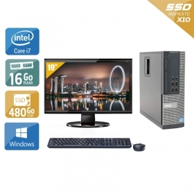 Dell Optiplex 9010 SFF i7 avec Écran 19 pouces 16Go RAM 480Go SSD Windows 10