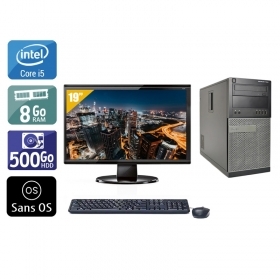 Dell Optiplex 9020 Tower i5 avec Écran 19 pouces 8Go RAM 500Go HDD Sans OS