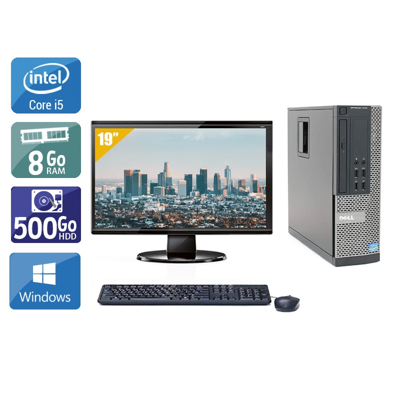 Dell Optiplex 9020 SFF i5 + Écran - 19'' 8Go RAM 500Go HDD Windows 10  Très bon étatOccasion certifiée reconditionnée Bon état -  reconditionné disponible sur Kiatoo