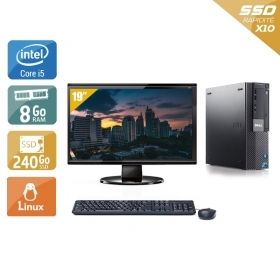 Dell Optiplex 980 SFF i5 avec Écran 19 pouces 8Go RAM 240Go SSD Linux