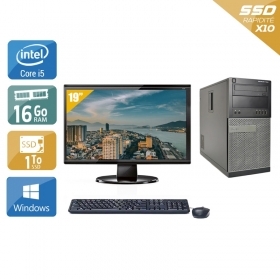 Dell Optiplex 990 Tower i5 avec Écran 19 pouces 16Go RAM 1To SSD Windows 10