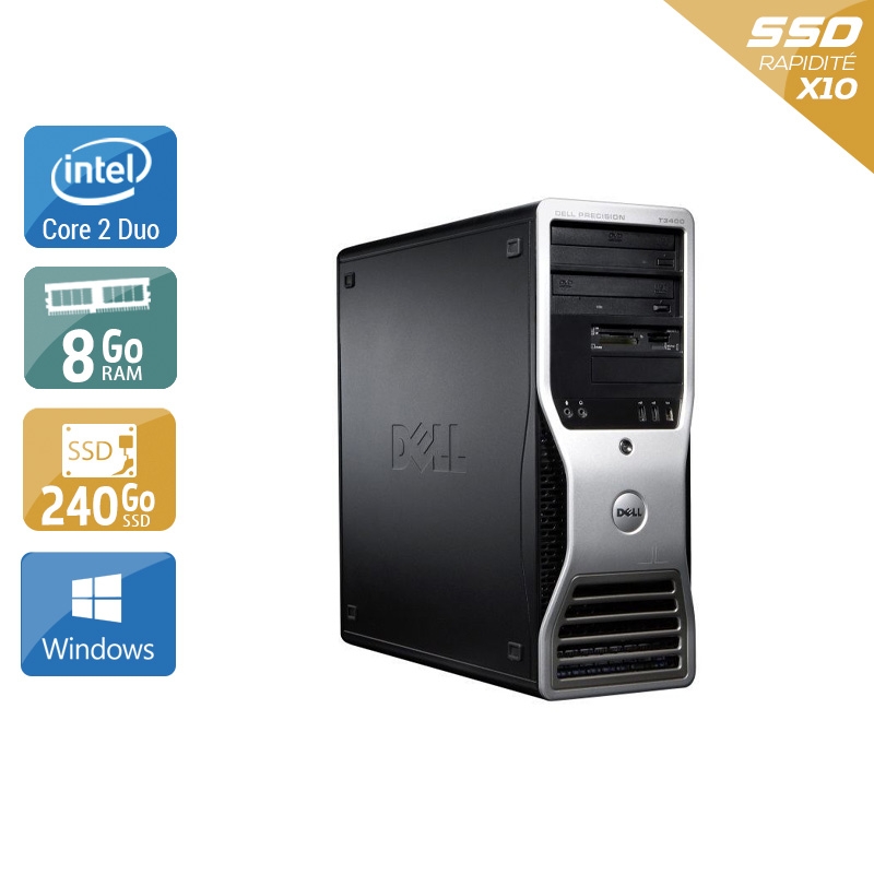 Dell Précision 390 Tower Core 2 Duo 8Go RAM 240Go SSD Windows 10
