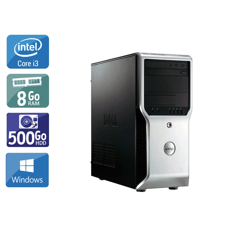 Dell Précision T1500 Tower i3 8Go RAM 500Go HDD Windows 10