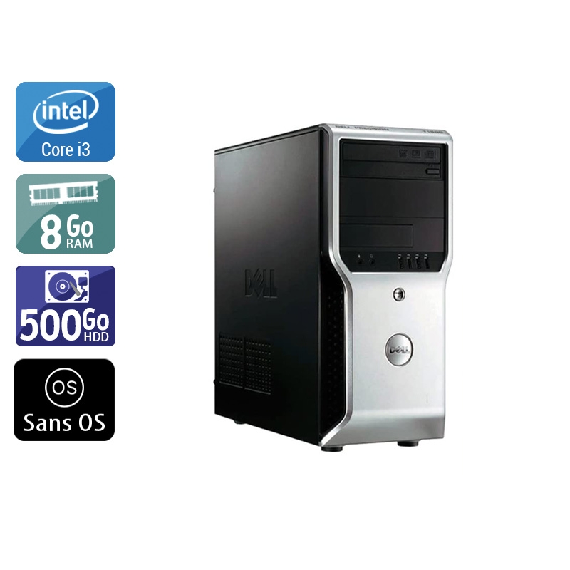 Dell Précision T1500 Tower i3 8Go RAM 500Go HDD Sans OS