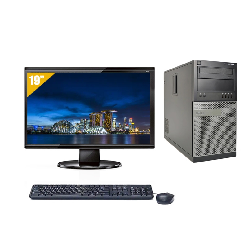 Dell Optiplex 9010 Tower i5 avec Écran 19 pouces 16Go RAM 240Go SSD Windows 10