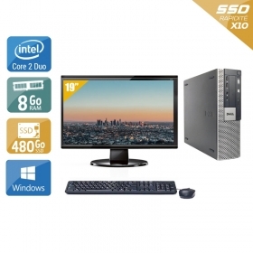 Dell Optiplex 960 SFF Core 2 Duo avec Écran 19 pouces 8Go RAM 480Go SSD Windows 10