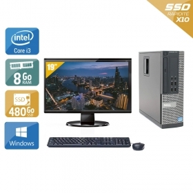 Dell Optiplex 990 SFF i3 avec Écran 19 pouces 8Go RAM 480Go SSD Windows 10