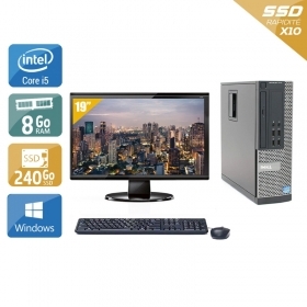 Dell Optiplex 990 SFF i5 avec Écran 19 pouces 8Go RAM 240Go SSD Windows 10