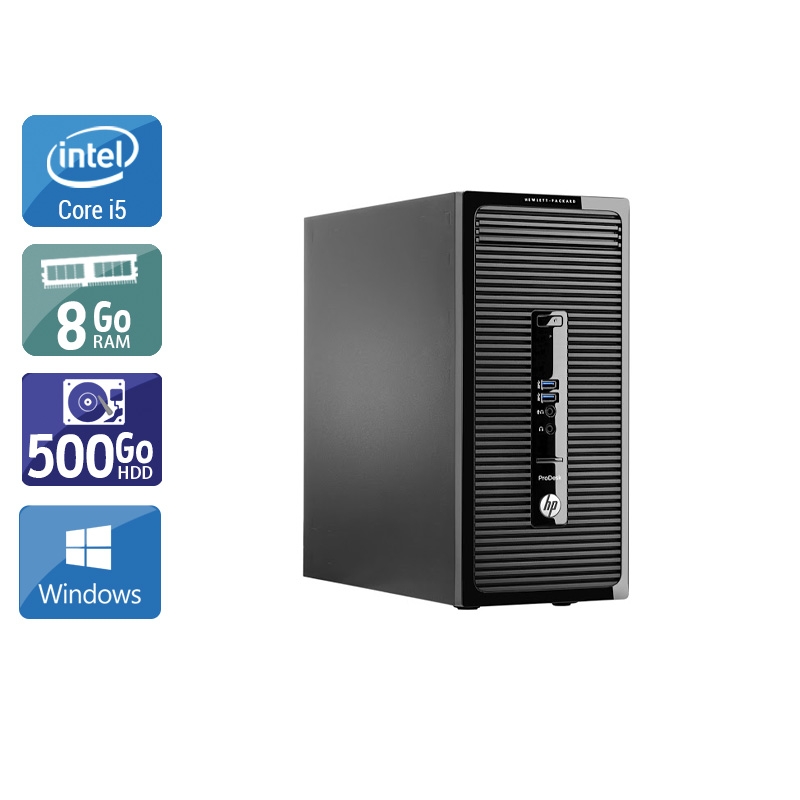 HP ProDesk 400 G2 Tower i5 8Go RAM 500Go HDD Windows 10