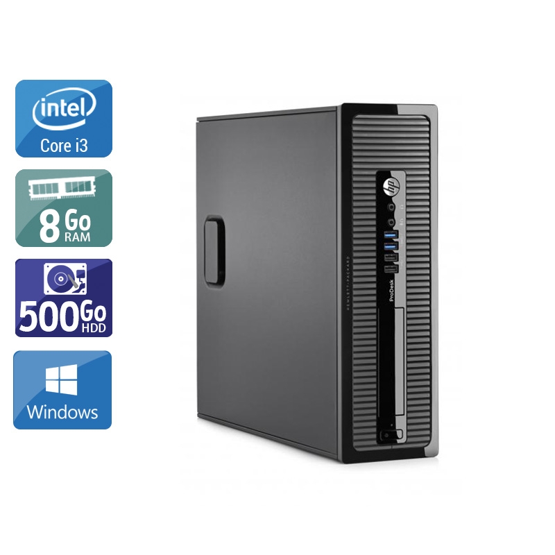 HP ProDesk 400 G2 SFF i3 8Go RAM 500Go HDD Windows 10