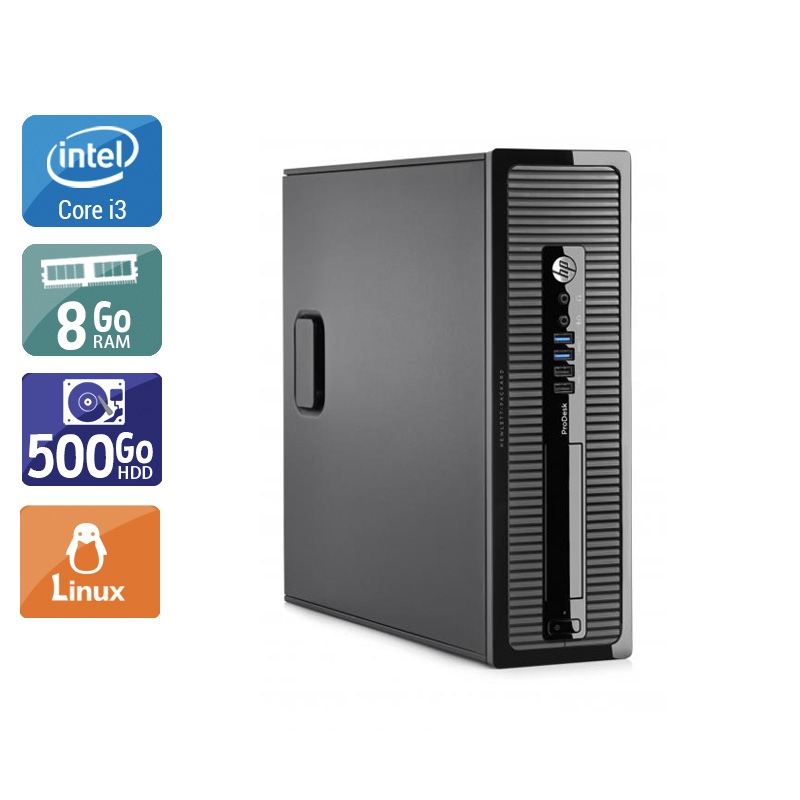 HP ProDesk 400 G2 SFF i3 8Go RAM 500Go HDD Linux