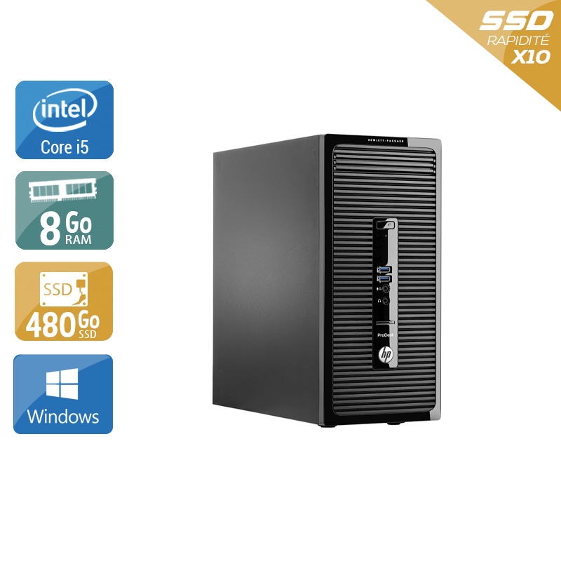 HP ProDesk 490 G2 Tower i5 8Go RAM 480Go SSD Windows 10