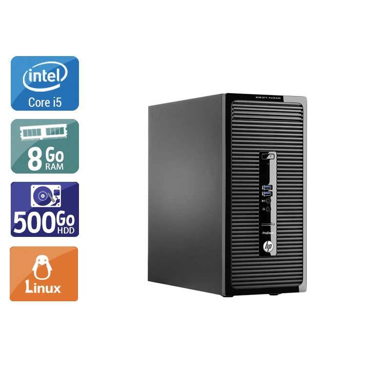 HP ProDesk 490 G2 Tower i5 8Go RAM 500Go HDD Linux
