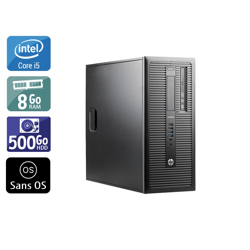 HP ProDesk 600 G1 Tower i5 8Go RAM 500Go HDD Sans OS