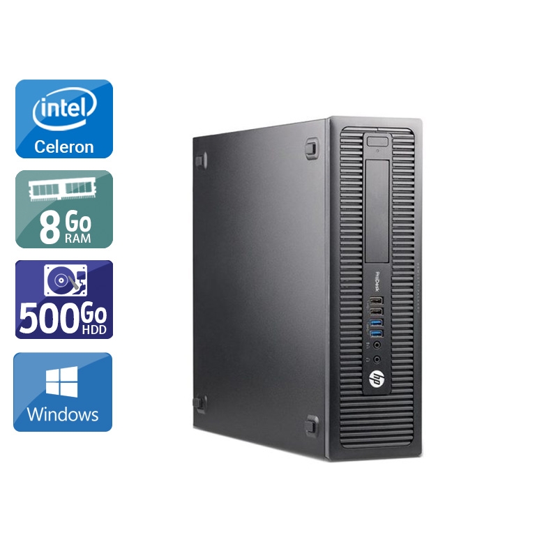 HP ProDesk 600 G1 SFF Celeron Dual Core - 8Go RAM 500Go HDD Windows 10  Très bon étatOccasion certifiée reconditionnée Bon état -  reconditionné disponible sur Kiatoo