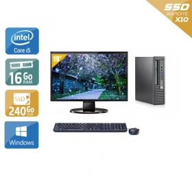 HP EliteDesk 800 G1 USDT i5 avec Écran 19 pouces 16Go RAM 240Go SSD Windows 10