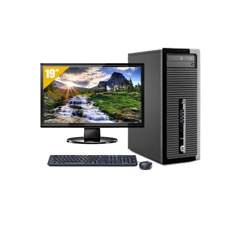 HP ProDesk 400 G1 Tower Pentium G Dual Core avec Écran 19 pouces 8Go RAM 500Go HDD Linux