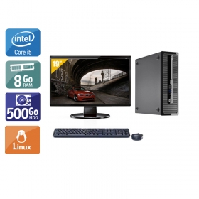 HP ProDesk 400 G1 SFF i5 avec Écran 19 pouces 8Go RAM 500Go HDD Linux