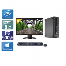 HP ProDesk 400 G2 Tower i3 avec Écran 19 pouces 8Go RAM 500Go HDD Windows 10